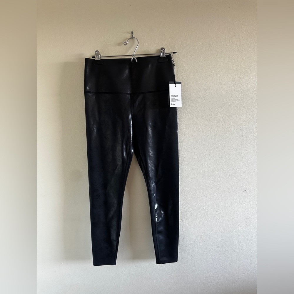 KNIX NWT , Waist Contour, Vegan Leather Leggings